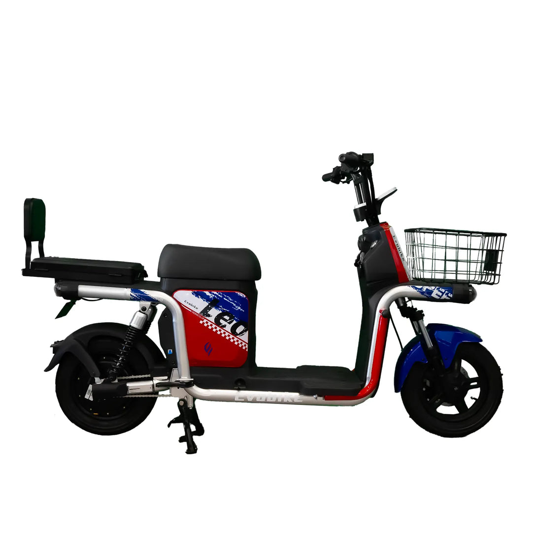 Bicimoto eléctrica LEO rojo/azul Evobike