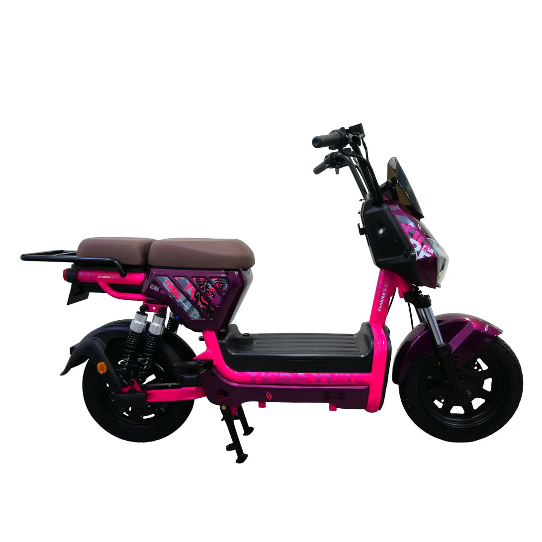 Bicicleta eléctrica TIGRE morada Evobike