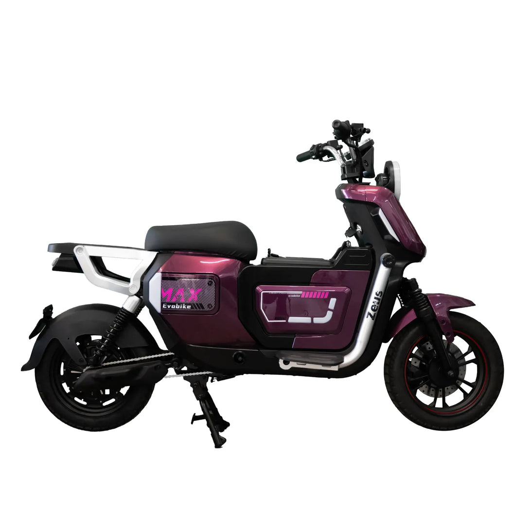 Bicimoto eléctrica ZEUS morado Evobike